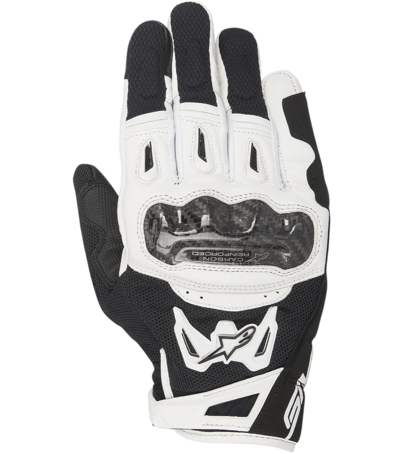 Guanti Estivi Alpinestars Smx-2 Air Carbon V2 Black White - immagine 2