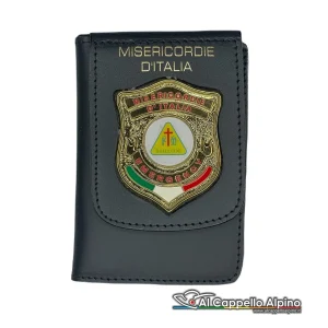 Portatesserino portafoglio Vega Holster Misericordia d'Italia Emergency, in cuoio