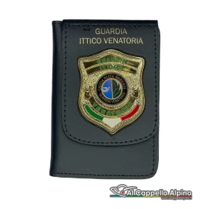 Portatesserino portafoglio Vega Holster Guardia Ittico Venatoria, cuoio