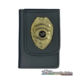 Portatesserino portafoglio Vega Holster Sicurezza – Vigilanza Privata, in cuoio