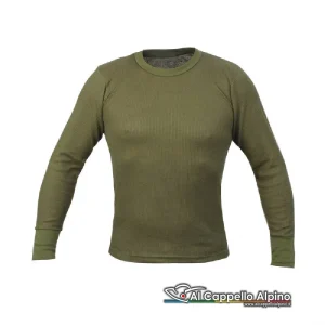 Maglia termica SBB Long Johns OD Verde Oliva, 65/35% Cotone Poliestere, trama Waffle