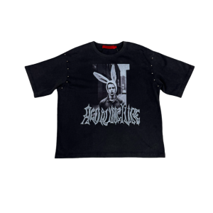 T-shirt con stampe e borchie Acupuncture