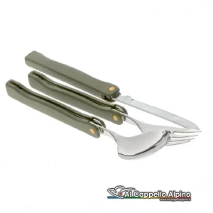 Posate ripiegabili SBB OD Verde Oliva. set 3 pezzi, con custodia