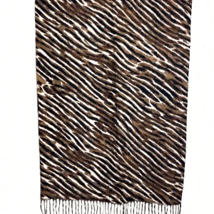 SCIARPA ANIMALIER MARRONE/BEIGE