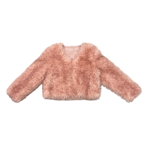 Pink blush double face faux fur