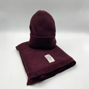 SCIARPA E CUFFIA BURGUNDY