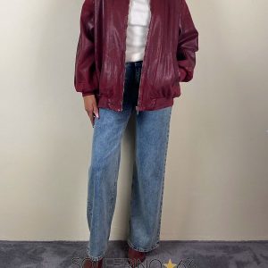 DON’T@ME BOMBER SPALMATO BORDEAUX/RED