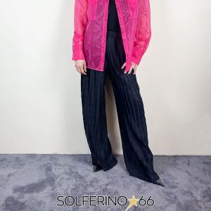 WEILI ZHENG CAMICIA IN ORGANZA FUXIA