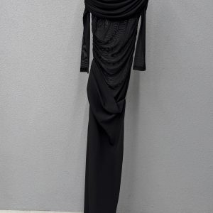Draped maxidress
