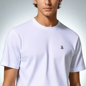 T-SHIRT UOMO Bianca BASIC con Ricamo Formica
