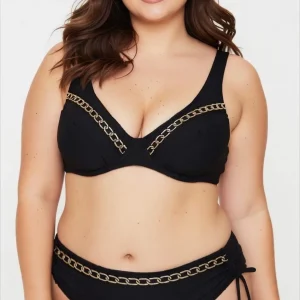Bikini con Ferretto e finitura in Corda oro Charmline