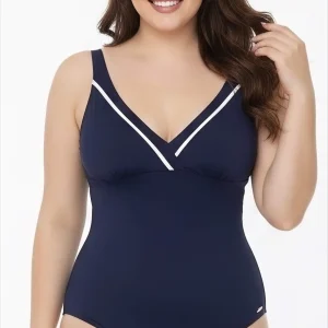 Costume Intero BLU MODELLANTE con finiture Bianche Charmline