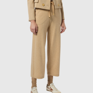 <b>ELISABETTA FRANCHI</b> Pantaloni in misto cachemire con coulisse colore HONEY MELANGE