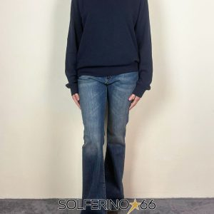 WOOL & CO GIROCOLLO LANA/CASHMERE BLU