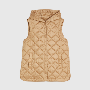 <b>PENNYBLACK</b> Gilet imbottito con cappuccio colore CAMMELLO