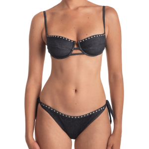 <b>PIN UP STARS</b> Bikini balconcino con ferretto colore BLU JEANS