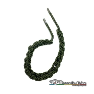 Cordoncino intrecciato, Verde, Cappello Alpino Ufficiale, Sottufficiale, Graduato