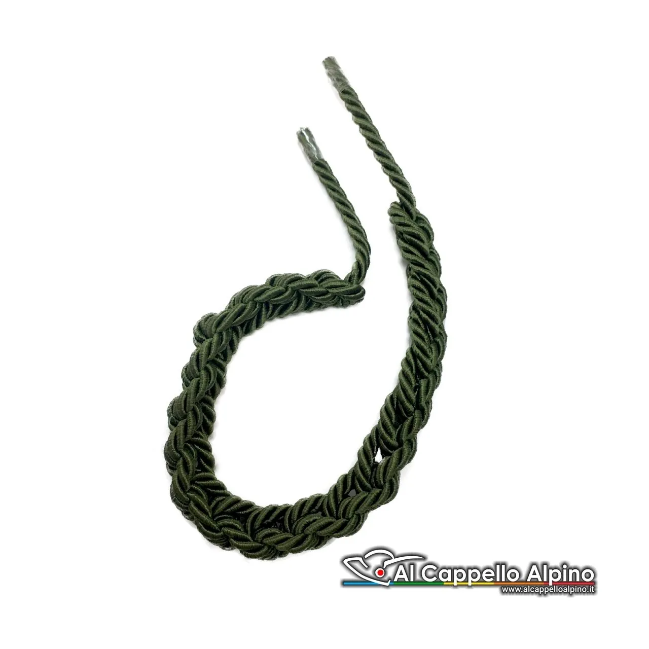 Cordoncino intrecciato, Verde, Cappello Alpino Ufficiale, Sottufficiale, Graduato