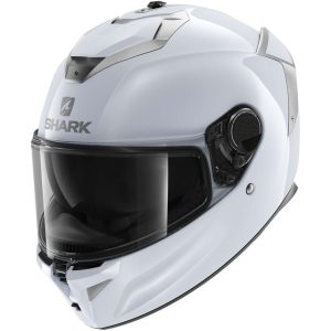 Casco Shark Spartan Blank White Silver