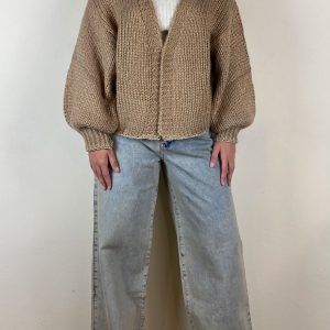 Colour Market Cardigan Profilato Cammello