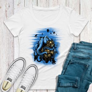 T-shirt stampata Deep Water Mistery