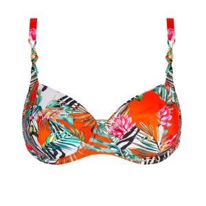 Bikini arancio fantasia con slip coulisse Lise Charmel