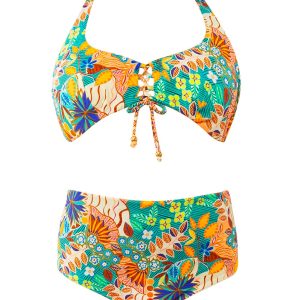 Bikini con ferretto con slip alto jungla Verdissima