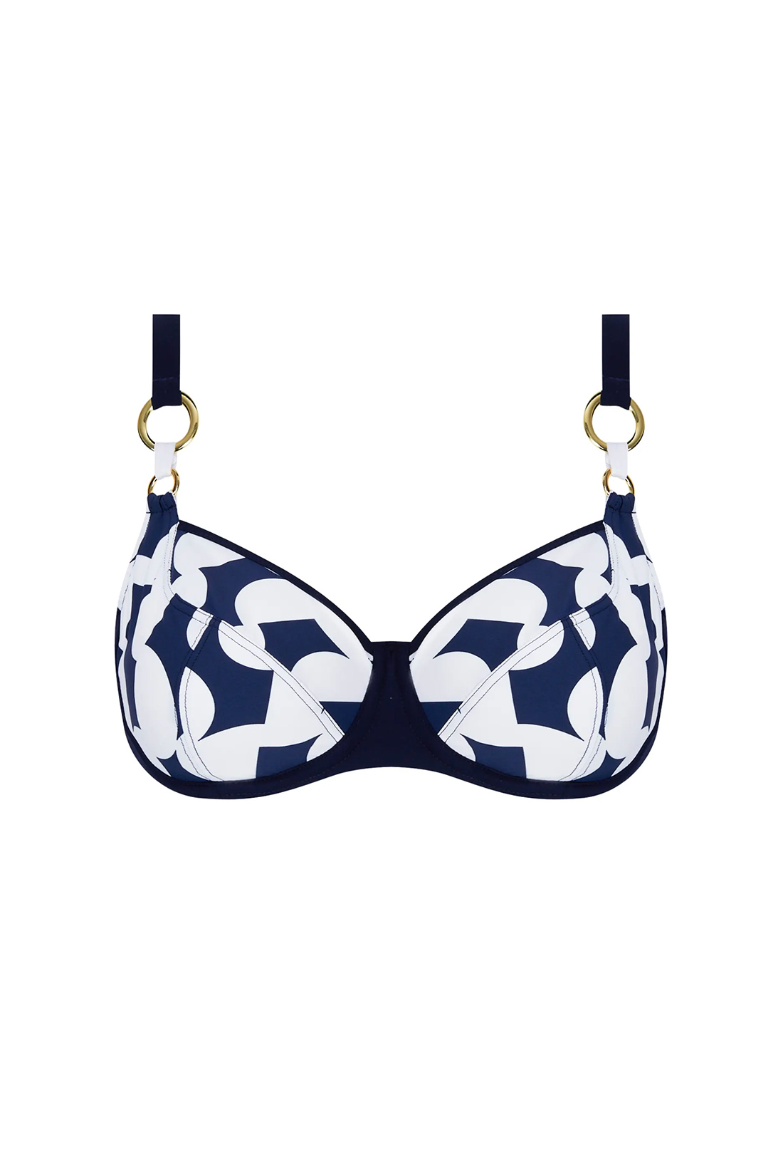 Bikini ferretto blu e bianco con slip normale Lise Charmel - immagine 2