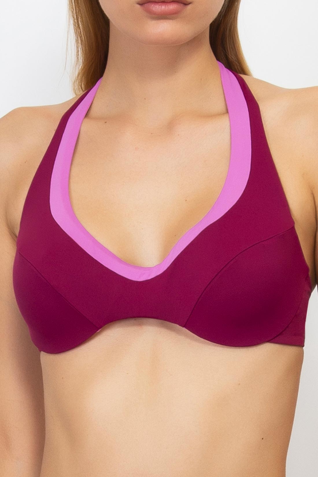 Bikini ferretto rosso con slip coulisse Verdissima - immagine 3