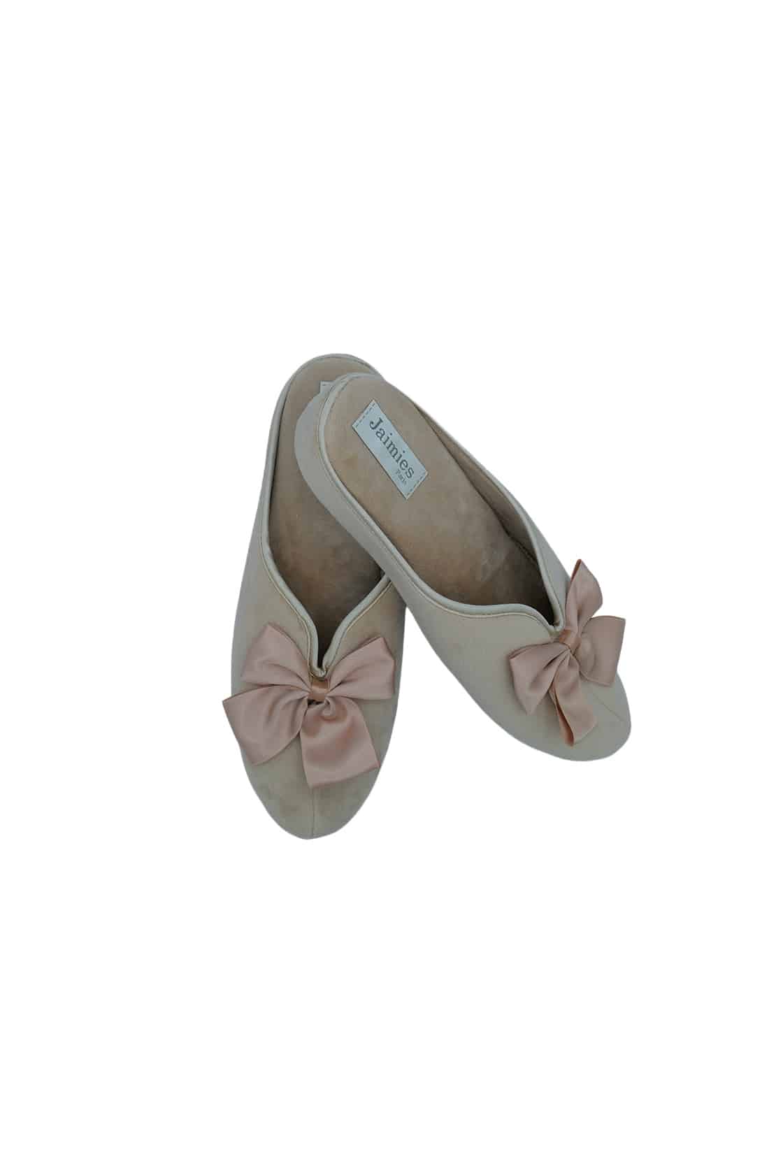 Pantofole Beige con fiocco – Nathalia Jaimies Paris