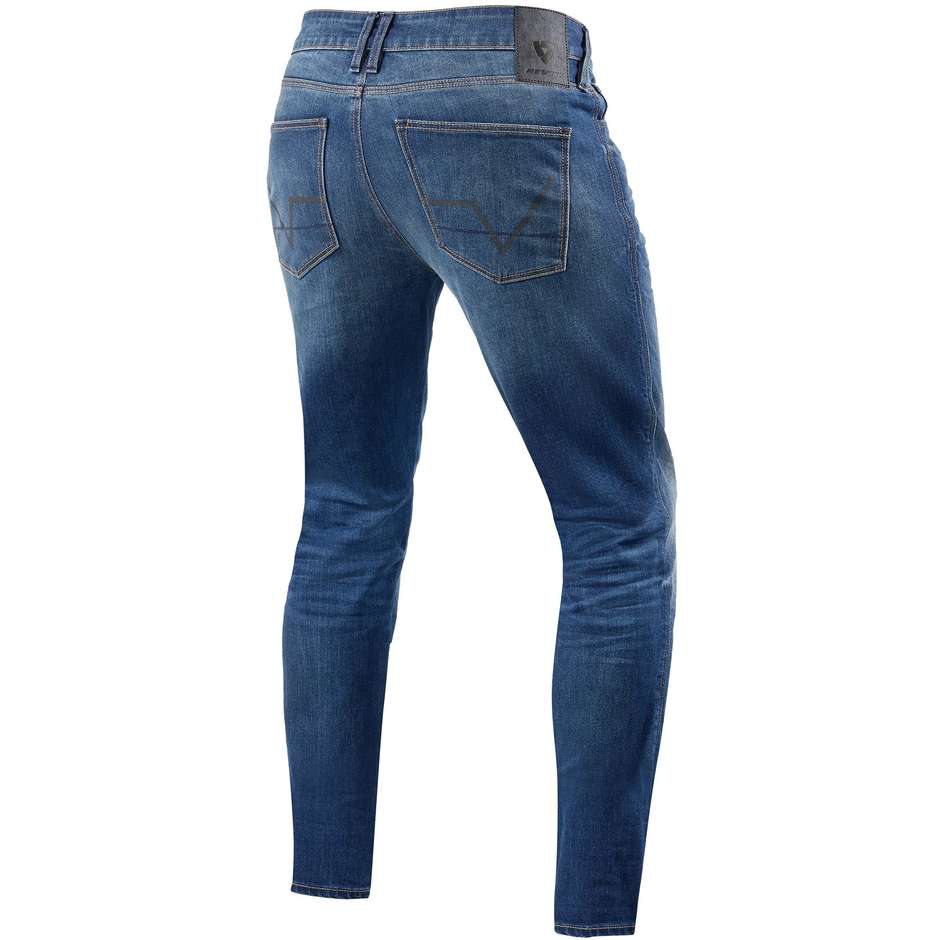 Jeans Moto da Uomo Rev'it Carlin Denim Medium Blue - immagine 3