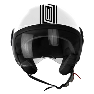 Casco Jet Origine Graphic Street White Color Gloss