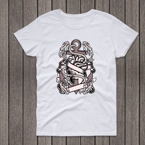 T-shirt stampata Heart and Anchor