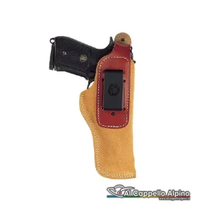 Fondina Vega Holster interna – esterna Beige, Pelle Scamosciata, Beretta 92 98 FS L/A
